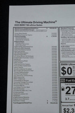 2025 BMW 7 Series 740i xDrive