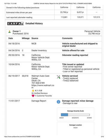2016 Toyota Prius Two