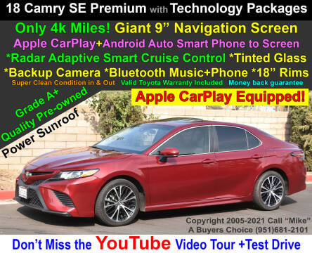 2018 Toyota Camry for sale at A Buyers Choice in Jurupa Valley CA