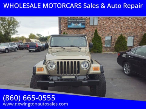 2004 Jeep Wrangler for sale at WHOLESALE MOTORCARS Sales & Auto Repair in Newington CT