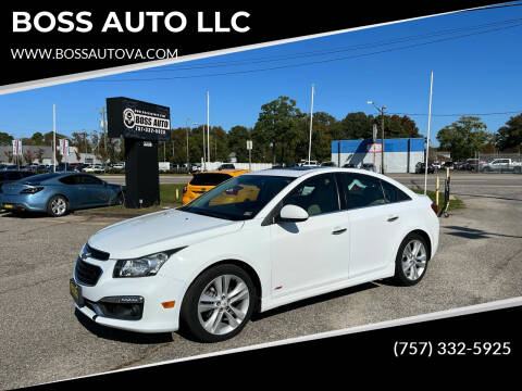 2015 Chevrolet Cruze for sale at BOSS AUTO LLC in Norfolk VA