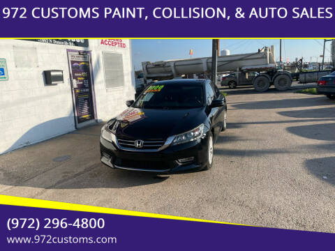 2013 Honda Accord for sale at 972 CUSTOMS PAINT, COLLISION, & AUTO SALES in Duncanville TX