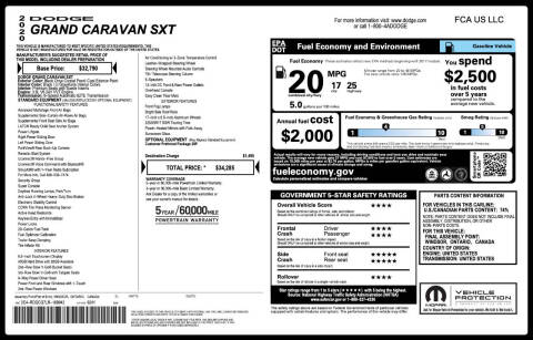 2020 Dodge Grand Caravan SXT
