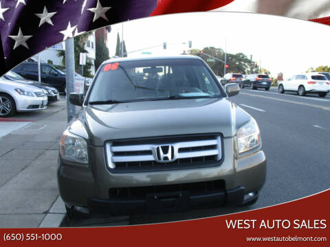 2008 Honda Pilot for sale at West Auto Sales in Belmont CA