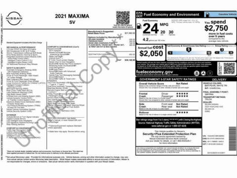 2021 Nissan Maxima 3.5 SV