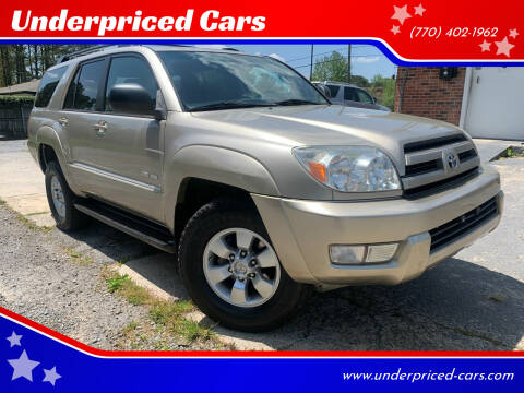 2004 Toyota 4Runner for sale at Underpriced Cars in Marietta GA