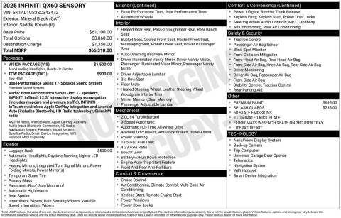 2025 Infiniti QX60 Sensory