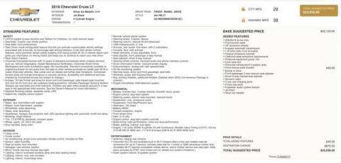 2019 Chevrolet Cruze LT