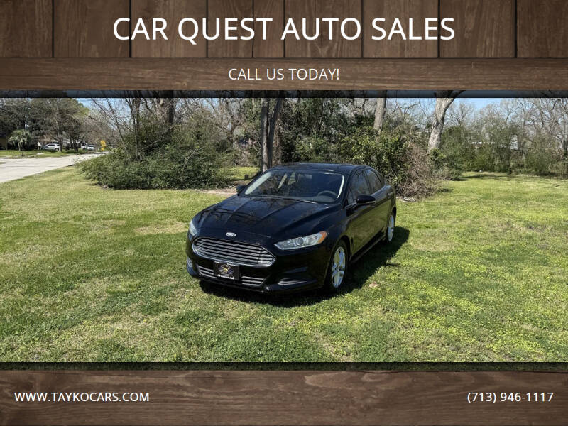 2016 Ford Fusion for sale at CAR QUEST AUTO SALES in Houston TX