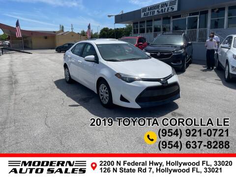 2019 Toyota Corolla for sale at Modern Auto Sales in Hollywood FL