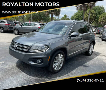 2016 Volkswagen Tiguan for sale at ROYALTON MOTORS in Plantation FL