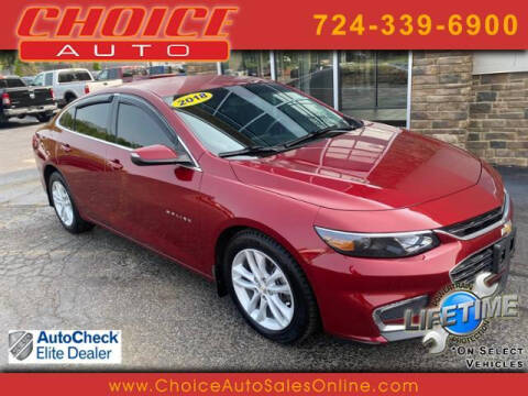 2018 Chevrolet Malibu for sale at CHOICE AUTO SALES in Murrysville PA