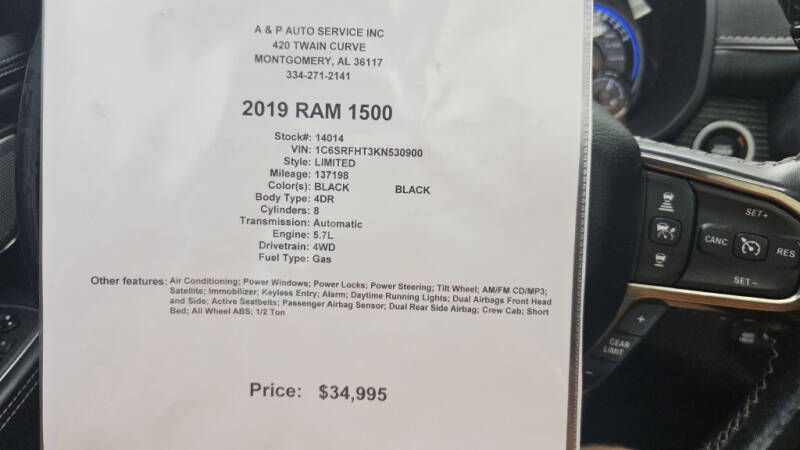 2019 RAM Ram 1500 Pickup Limited photo 27