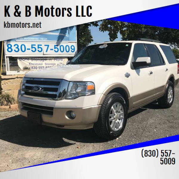 2012 Ford Expedition for sale at K & B Motors LLC in Mc Queeney TX