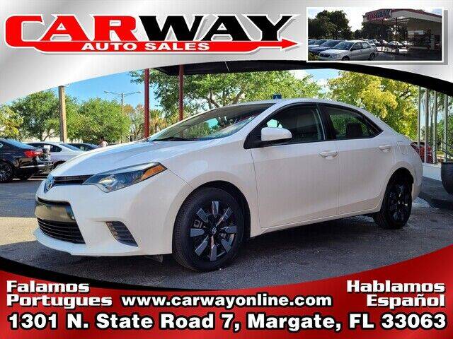2015 Toyota Corolla for sale at CARWAY Auto Sales in Margate FL