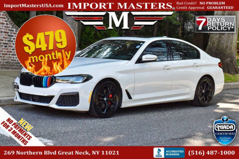 2021 BMW 5 Series for sale at Import Masters in Great Neck NY