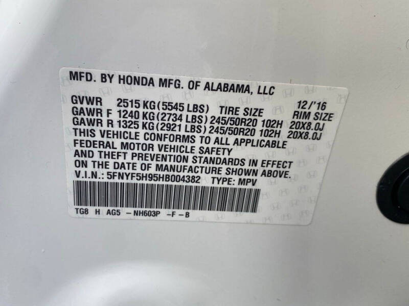 2017 Honda Pilot Touring