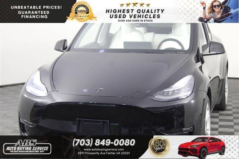 Black 2021 Tesla Model Y Long Range AWD Long Range 4dr Crossover 1