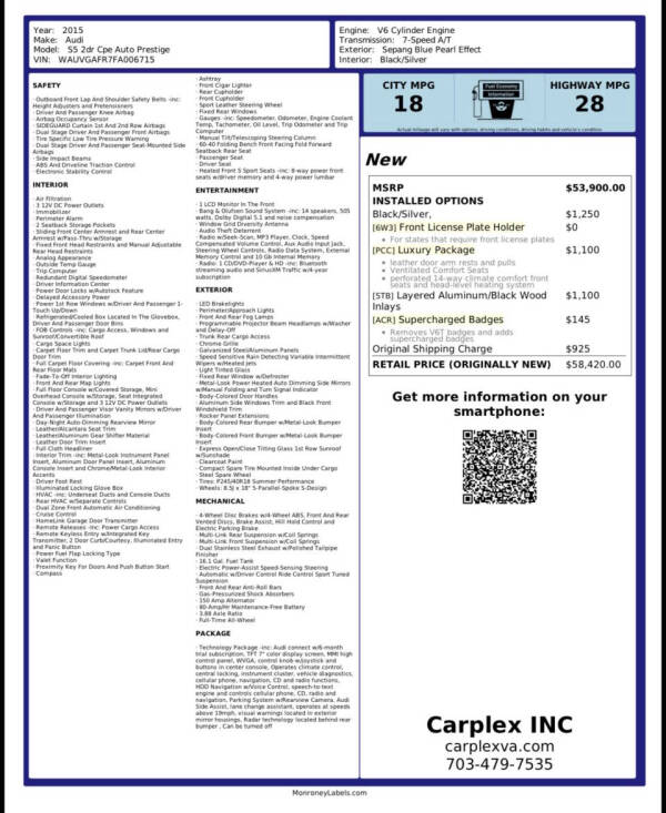 2015 Audi S5 3.0T quattro Prestige