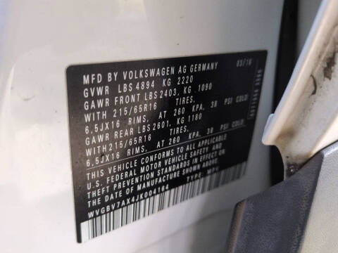 2018 Volkswagen Tiguan Limited 2.0T 4Motion