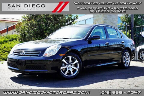 2006 Infiniti G35 for sale at San Diego Motor Cars LLC in Spring Valley CA