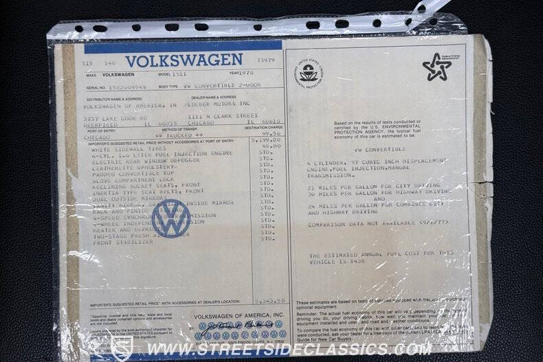 1978 Volkswagen Super Beetle