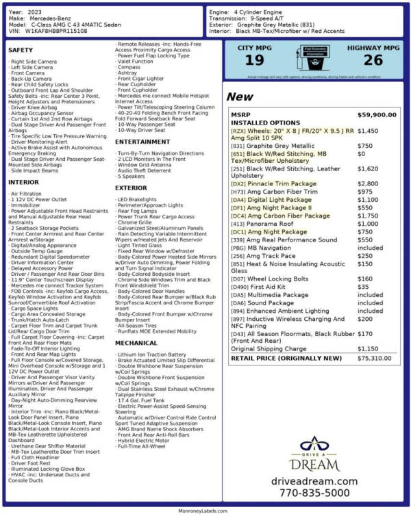 2023 Mercedes-Benz C-Class AMG C 43
