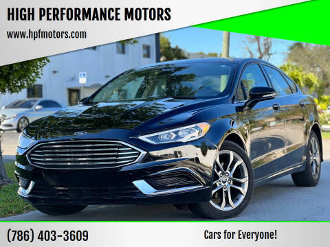 2020 Ford Fusion for sale at HIGH PERFORMANCE MOTORS in Hollywood FL