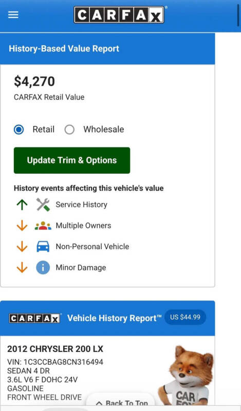 2012 Chrysler 200 LX