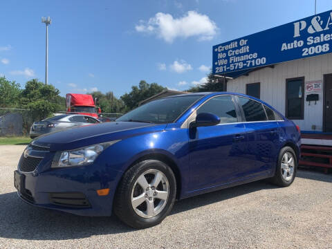 2013 Chevrolet Cruze for sale at P & A AUTO SALES in Houston TX