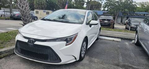 2022 Toyota Corolla for sale at ROYALTON MOTORS in Plantation FL
