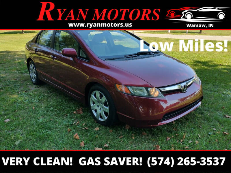 2007 Honda Civic for sale at Ryan Motors LLC in Warsaw IN