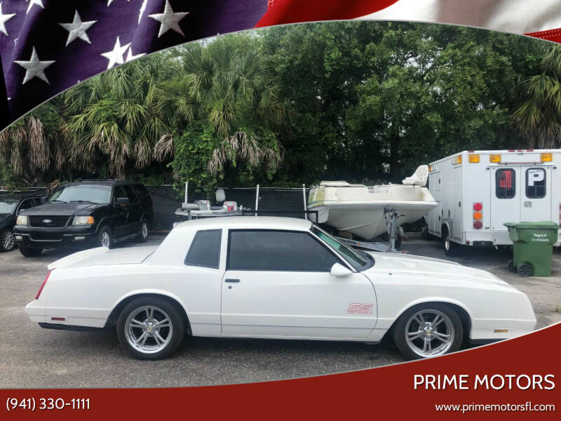 1986 Chevrolet Monte Carlo for sale at Prime Motors in Sarasota FL