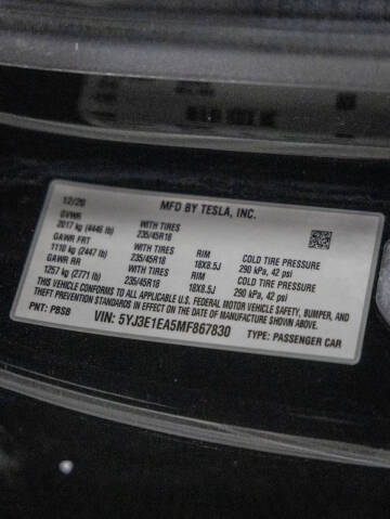 2021 Tesla Model 3 Standard Range Plus