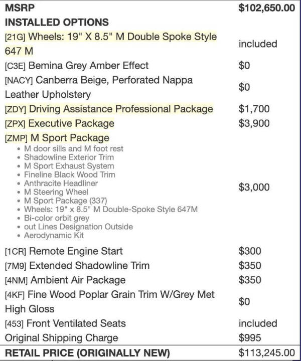 2020 BMW 7 Series 750i xDrive