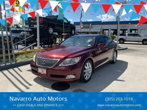 2007 Lexus LS 460 for sale at Navarro Auto Motors in Hialeah FL