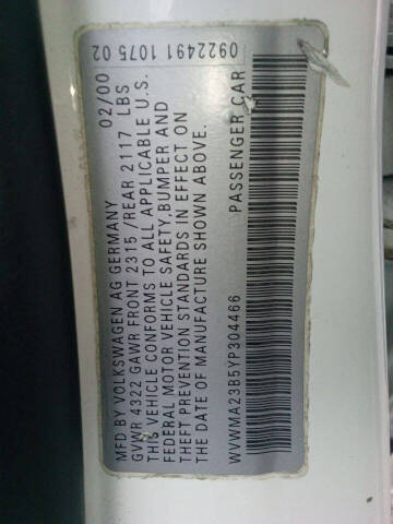 2000 Volkswagen Passat GLS 1.8T