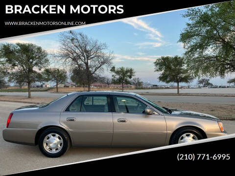 2001 Cadillac DeVille for sale at BRACKEN MOTORS in San Antonio TX