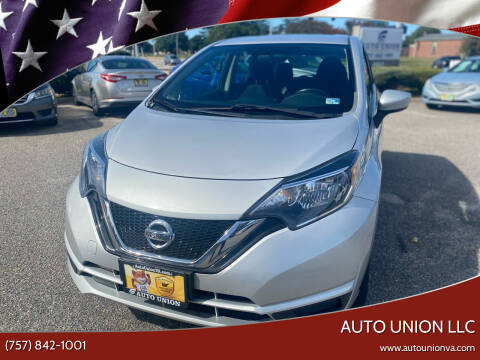 2019 Nissan Versa Note for sale at Auto Union LLC in Virginia Beach VA