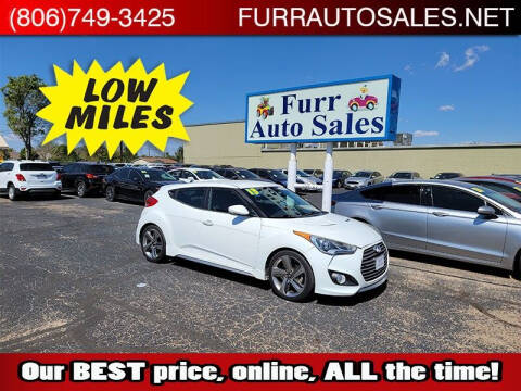 2013 Hyundai Veloster for sale at FURR AUTO SALES in Lubbock TX