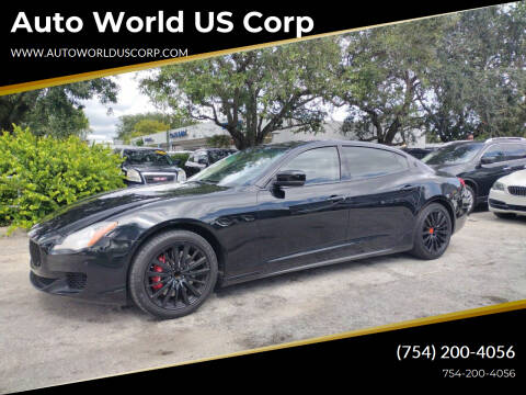 2016 Maserati Quattroporte for sale at Auto World US Corp in Plantation FL