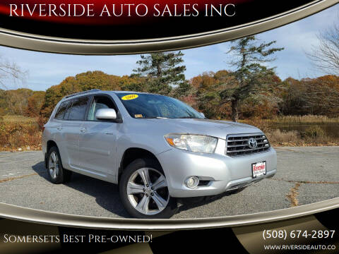 2009 Toyota Highlander for sale at RIVERSIDE AUTO SALES INC in Somerset MA