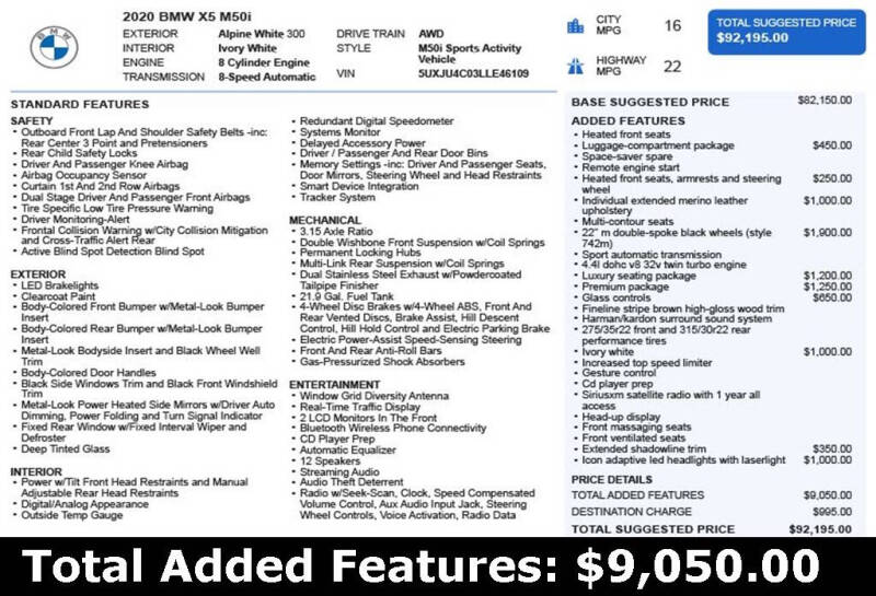 2020 BMW X5 M50i xDrive