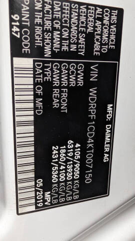 2019 Freightliner Sprinter