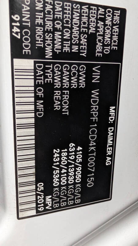 2019 Freightliner Sprinter