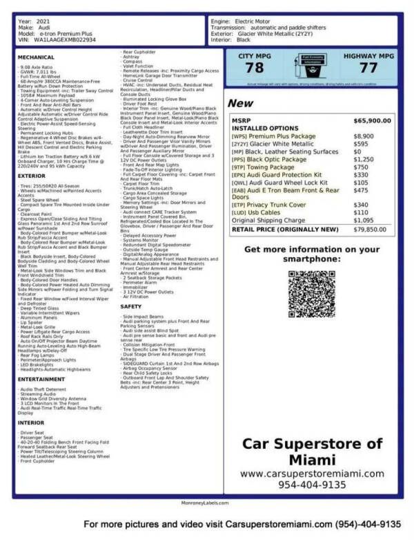 2021 Audi e-tron quattro Premium Plus