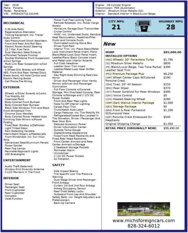 2018 Porsche Panamera