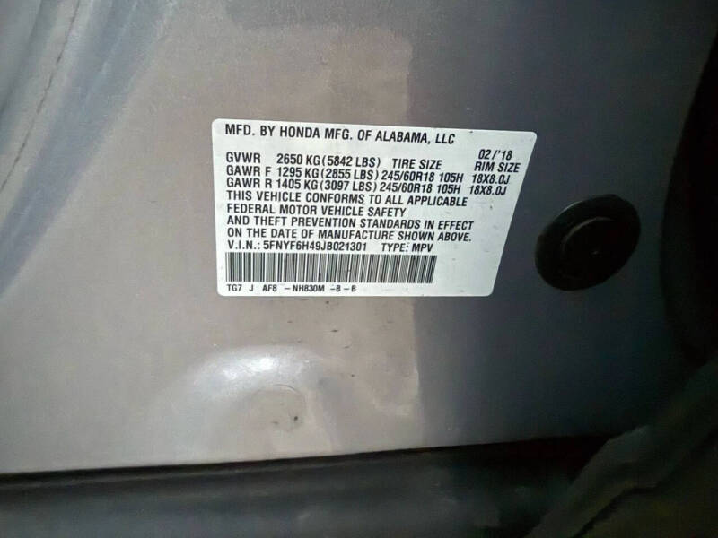 2018 Honda Pilot EX w/Honda Sensing