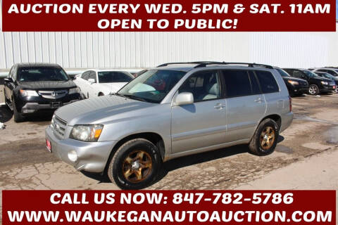 2005 Toyota Highlander for sale at Waukegan Auto Auction in Waukegan IL