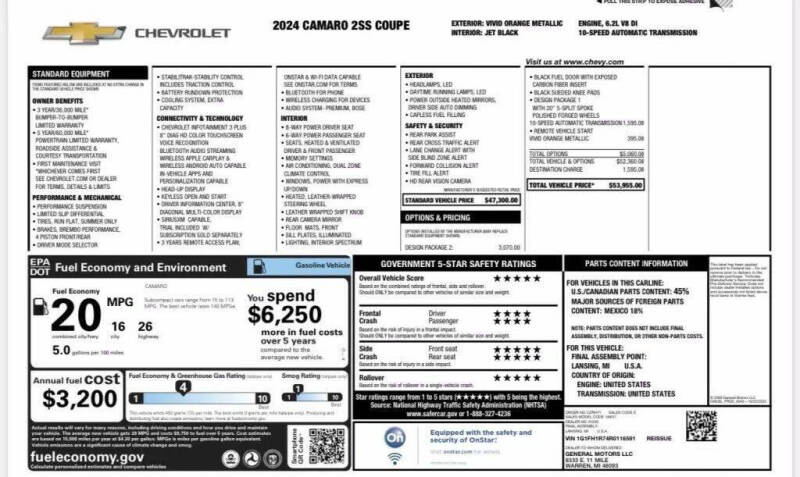 2024 Chevrolet Camaro SS